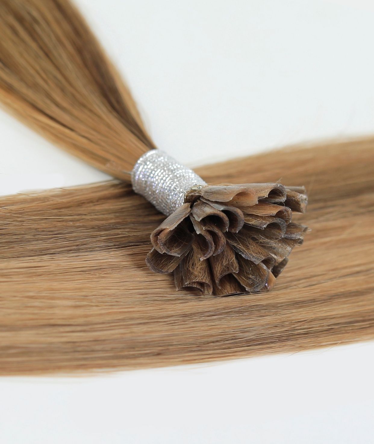 #Chestnut Brown Highlights Pre Bonded U Tip Extensions