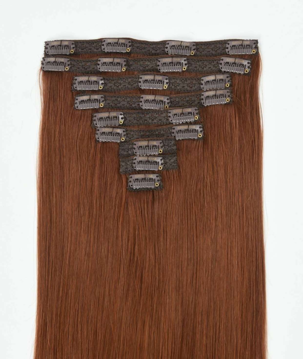 #33 Auburn Classic Clip In Hair Extensions 9pcs