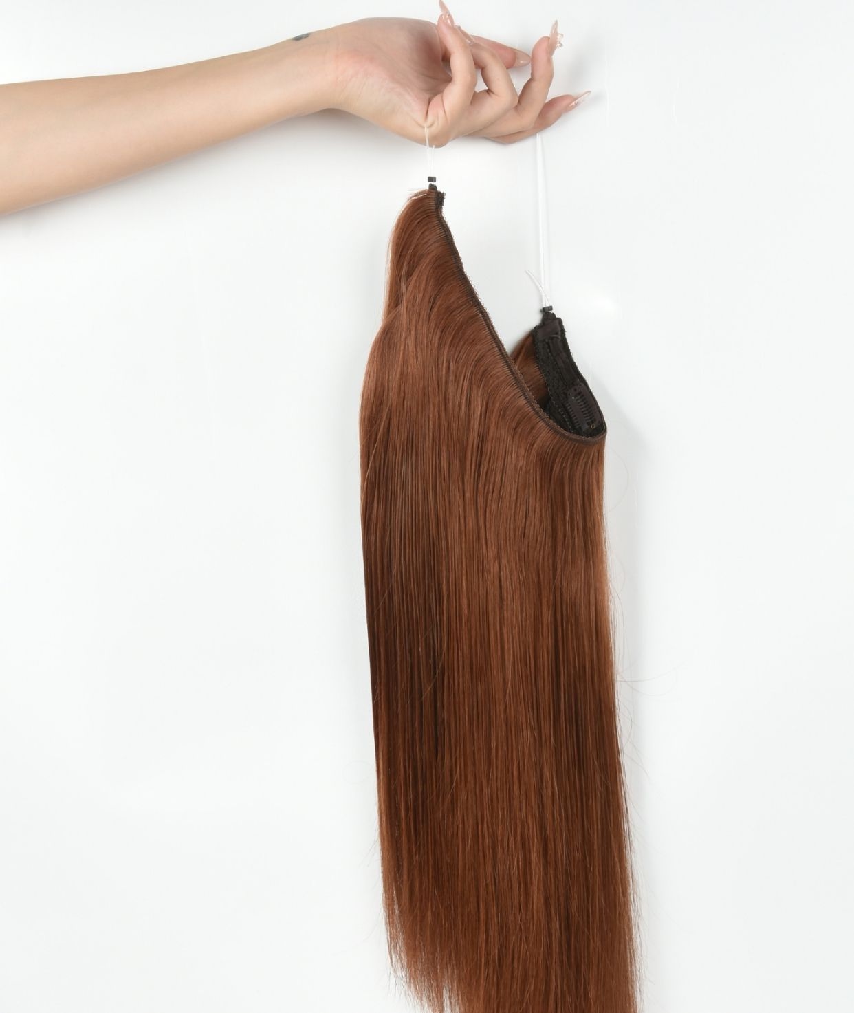 #33 Auburn Classic Halo Hair Extensions