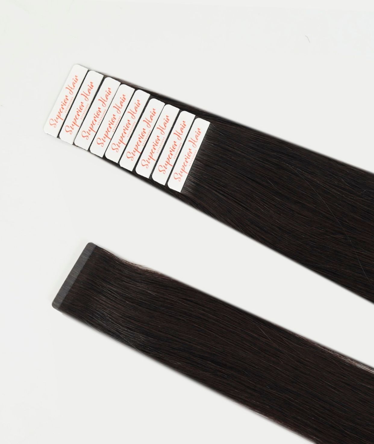 #1BL Darkest Brown Seamless Tape In Extensions