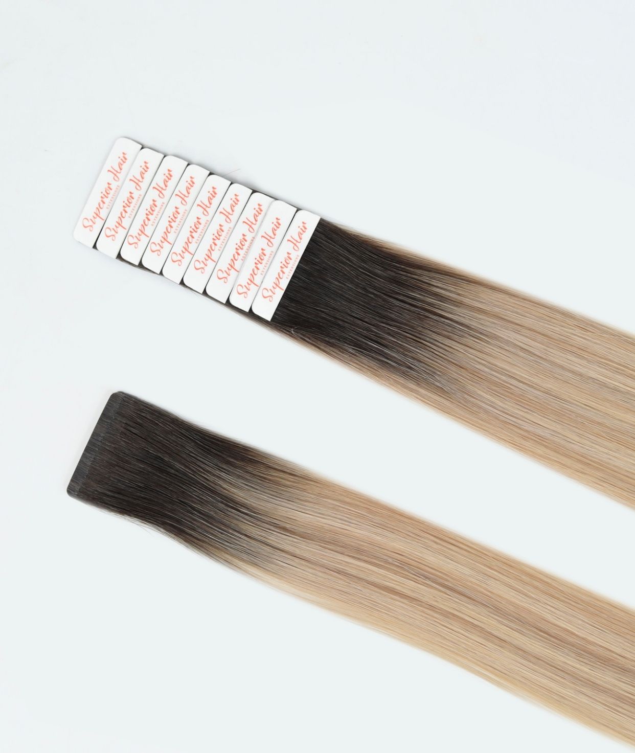 #Iced Coffee Balayage Seamless Tape In Extensions