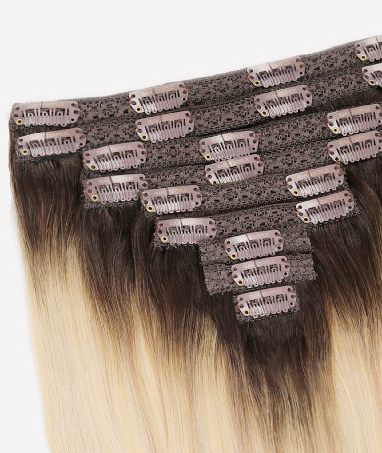 #Iced Coffee Balayage Classic Clip In Hair Extensions 9pcs