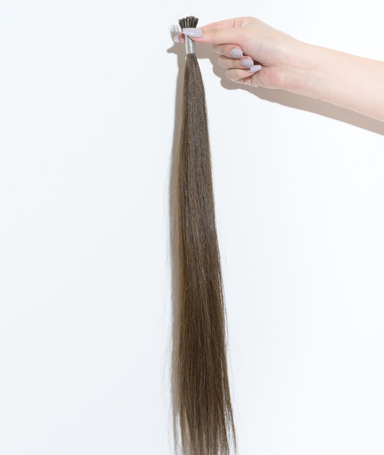 #4A Medium Ash Brown Nano Tip Hair Extensions