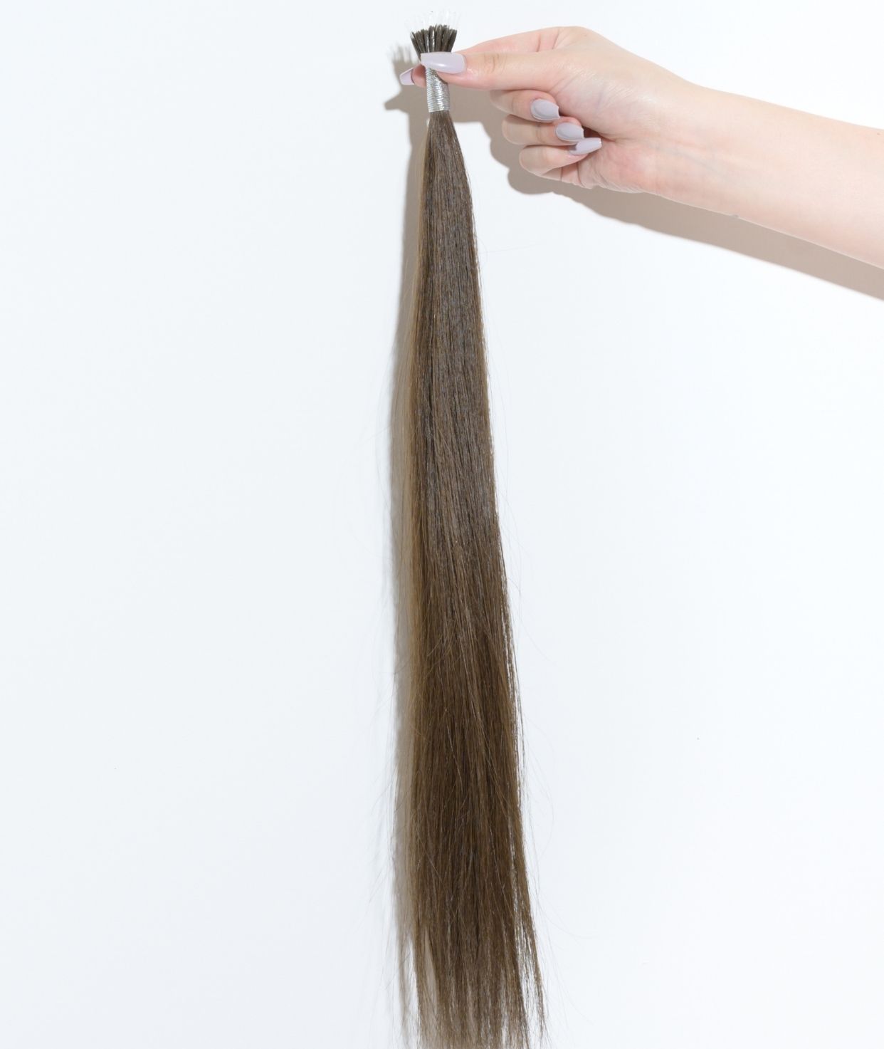 #4A Medium Ash Brown Nano Tip Hair Extensions