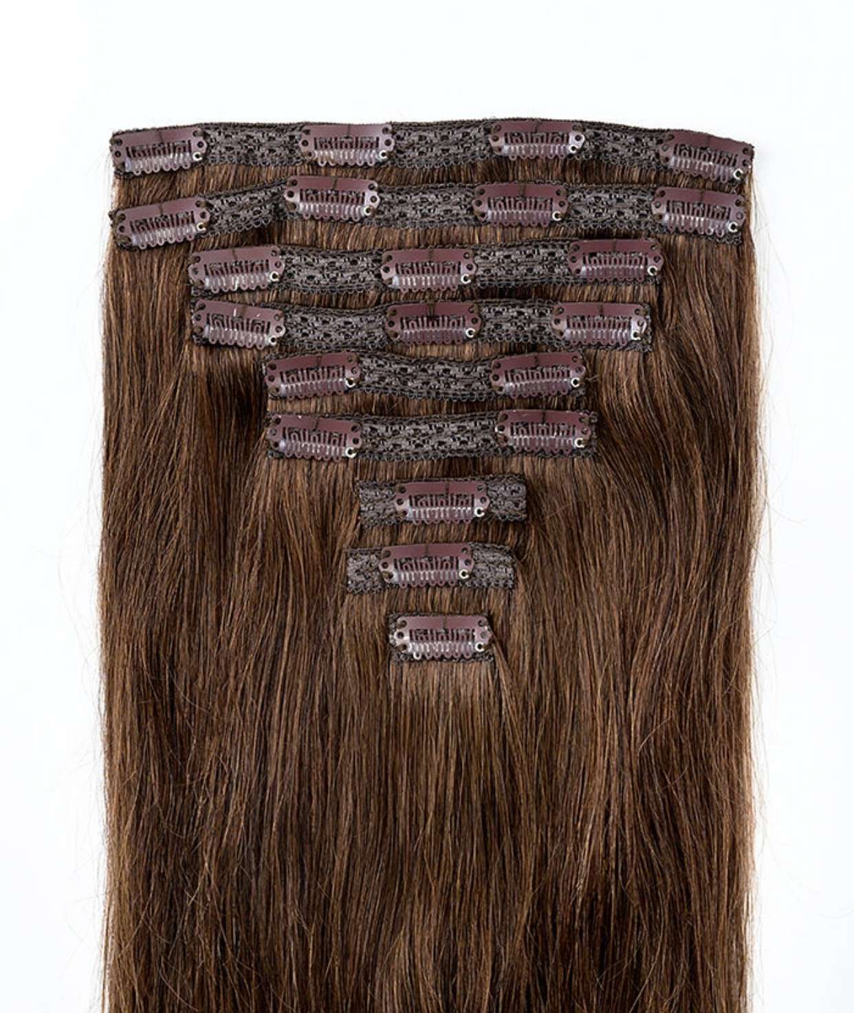 #4 Chocolate Brown Classic Clip In Hair Extensions 9pcs