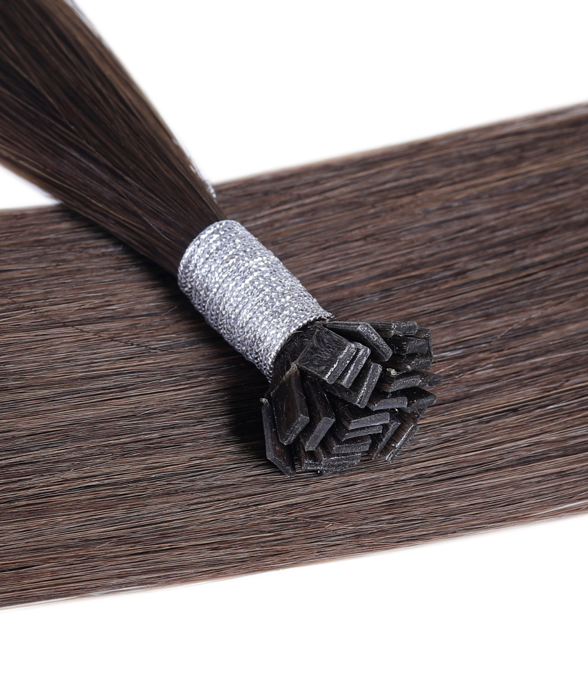 #4 Chocolate Brown Flat Tip Hair Extensions