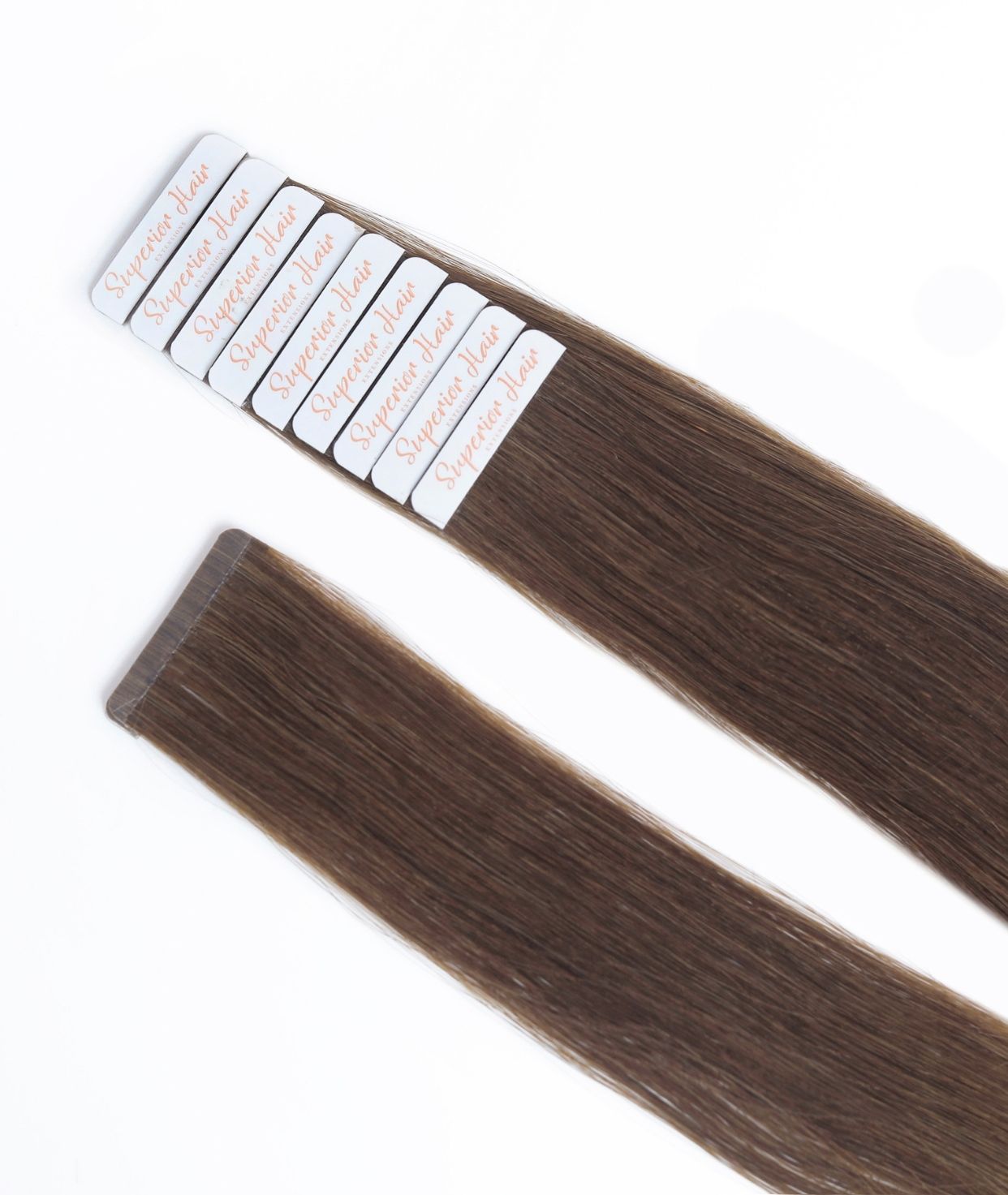 #4 Chocolate Brown Seamless Tape In Hair Extensions