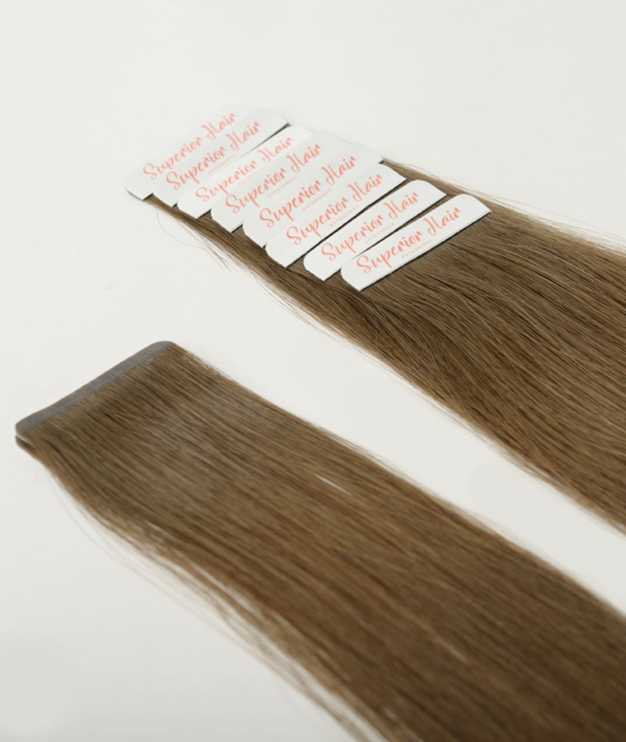 #4A Medium Ash Brown Seamless Tape In Extensions