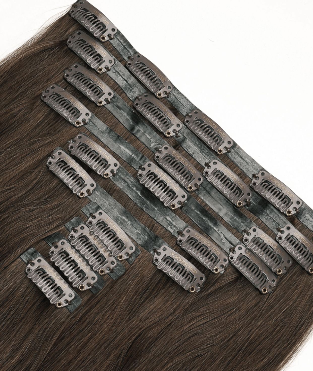 #4 Chocolate Brown Seamless Clip In Hair Extensions