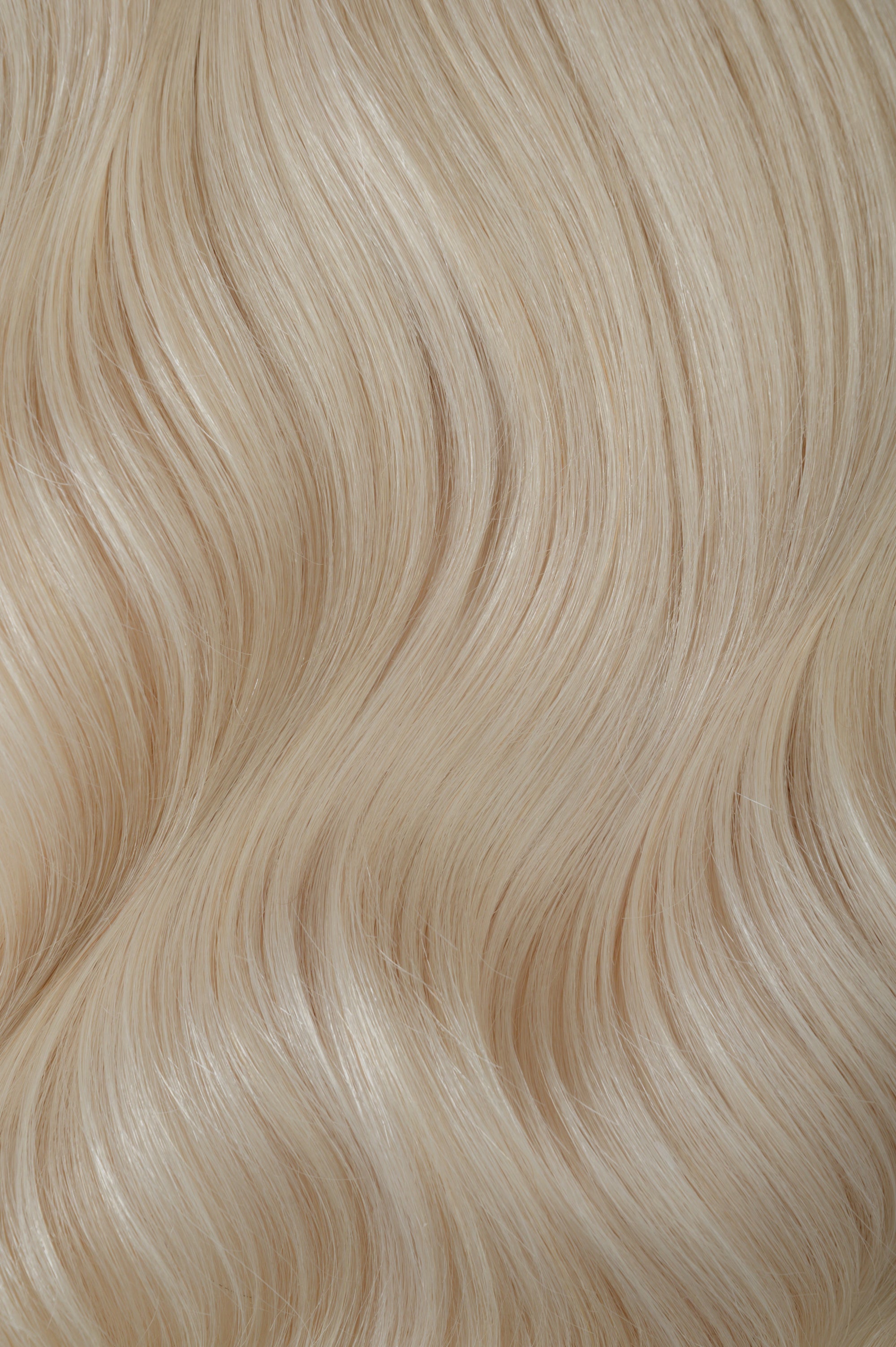 #60 Whitest Ash Blonde Flat Weft Extensions