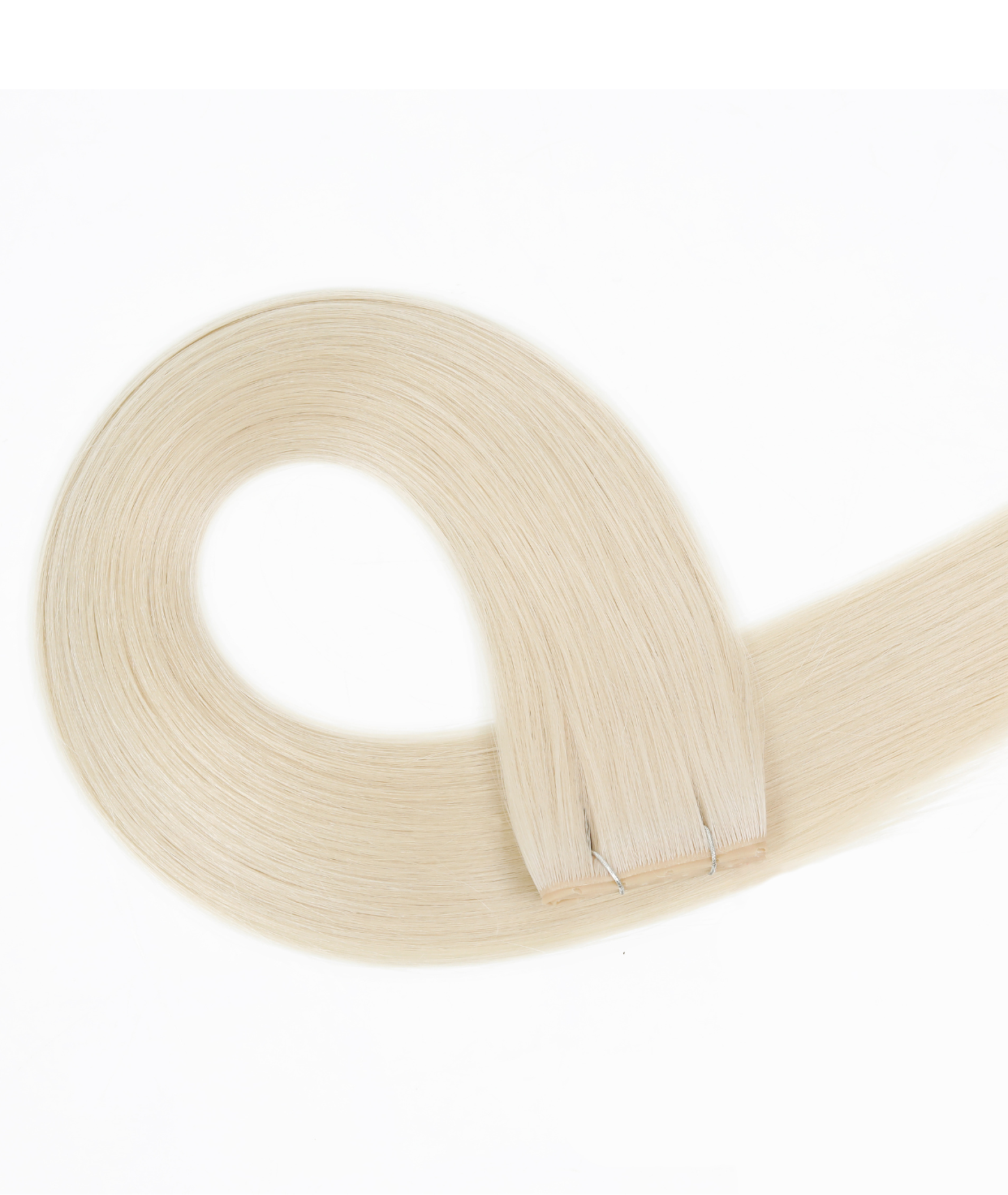 #60 Whitest Ash Blonde Invisi Butterfly Weft Hair Extensions