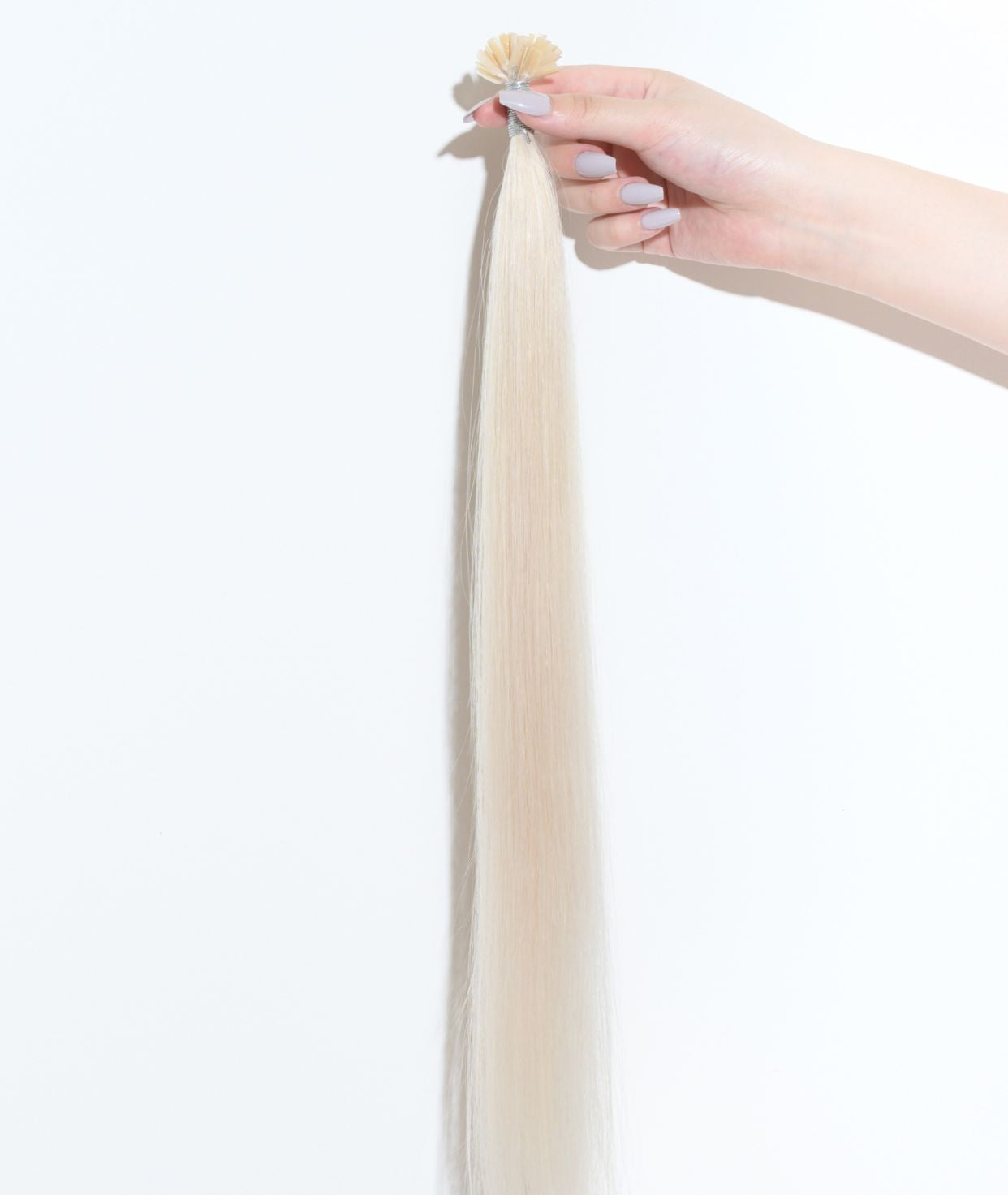 #60 Whitest Ash Blonde Pre Bonded U Tip Extensions