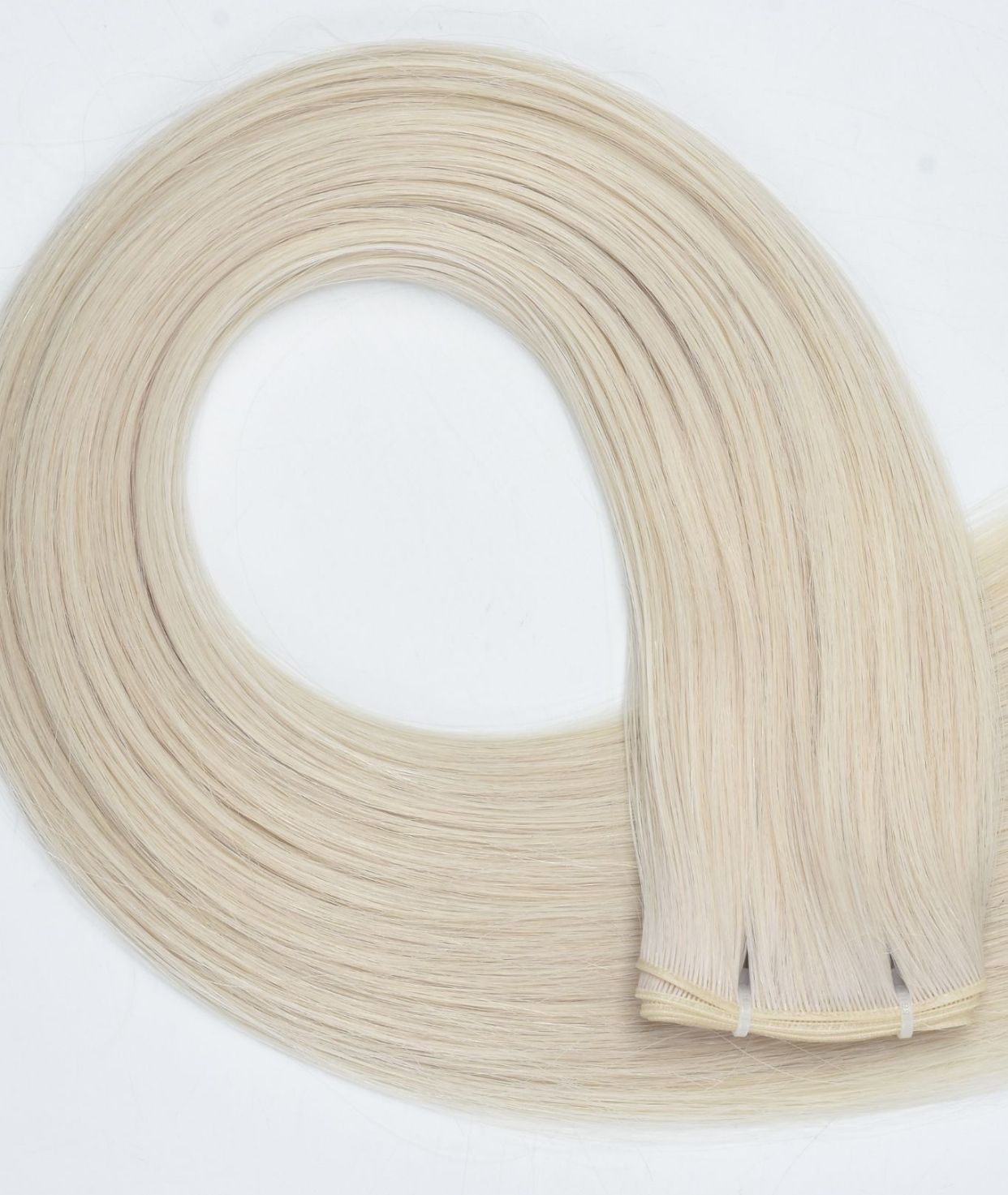 #60 Whitest Ash Blonde Genius Weft Extensions