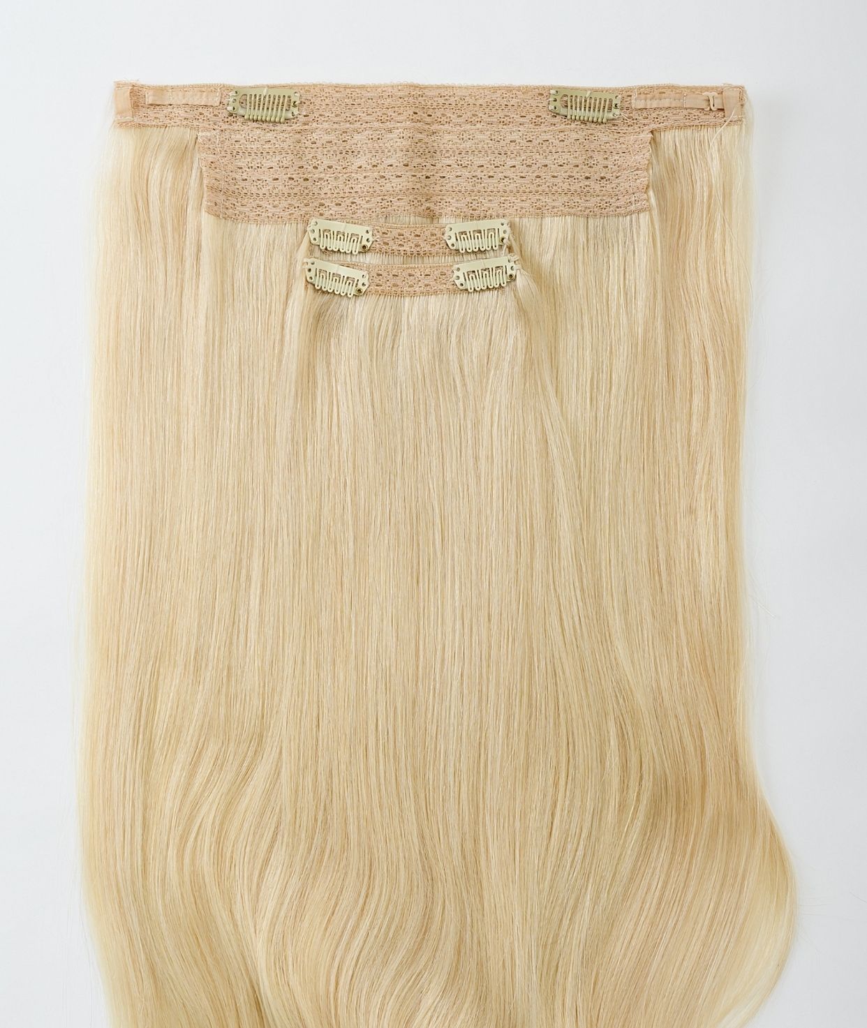 #613 Platinum Blonde Classic Halo Hair Extensions