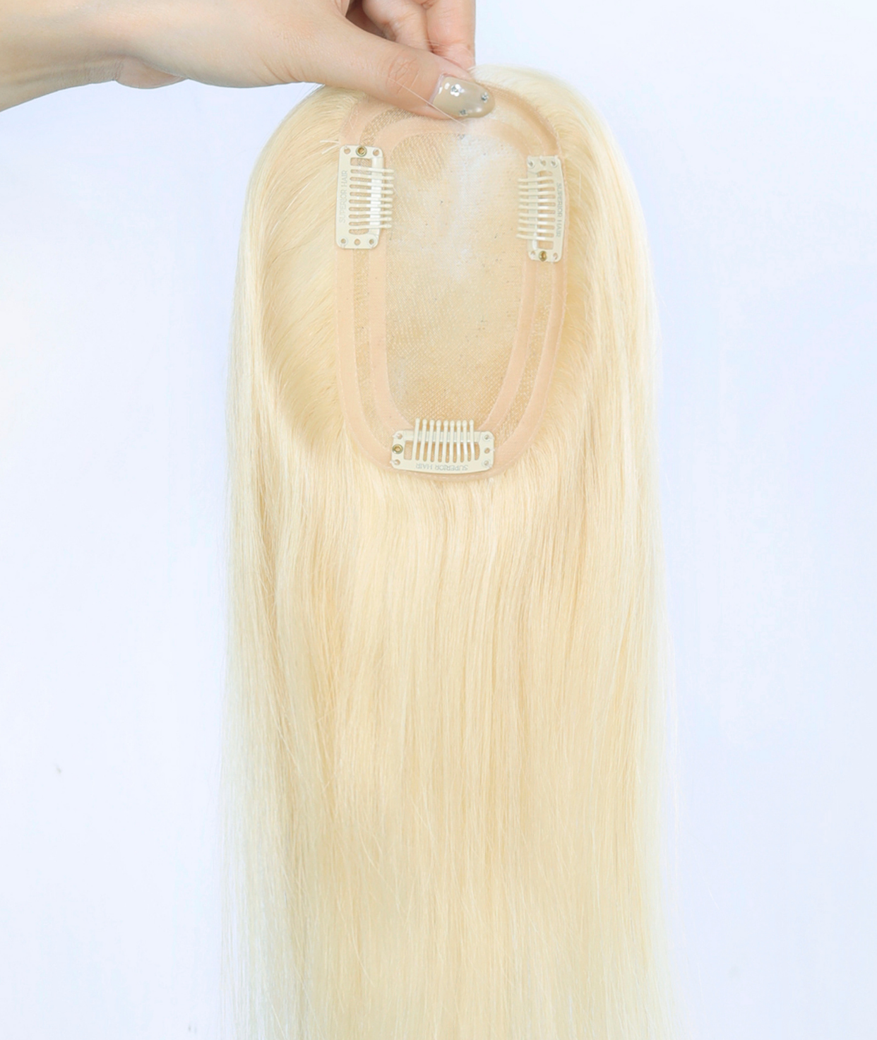 #613 Platinum Blonde Highlights Women's Lite Hair Topper (NEW) 40g