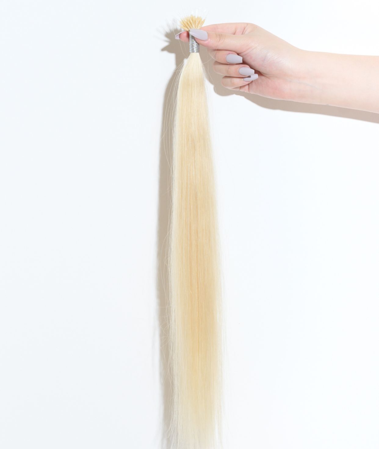 #613 Platinum Blonde Nano Tip Hair Extensions