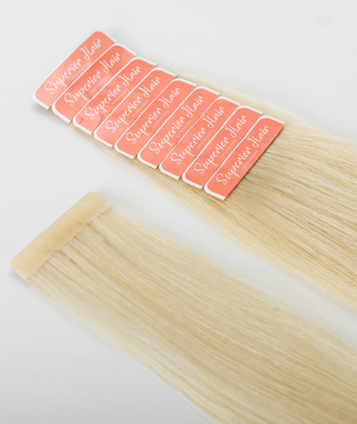 #613 Platinum Blonde Invisi Tape Hair Extensions