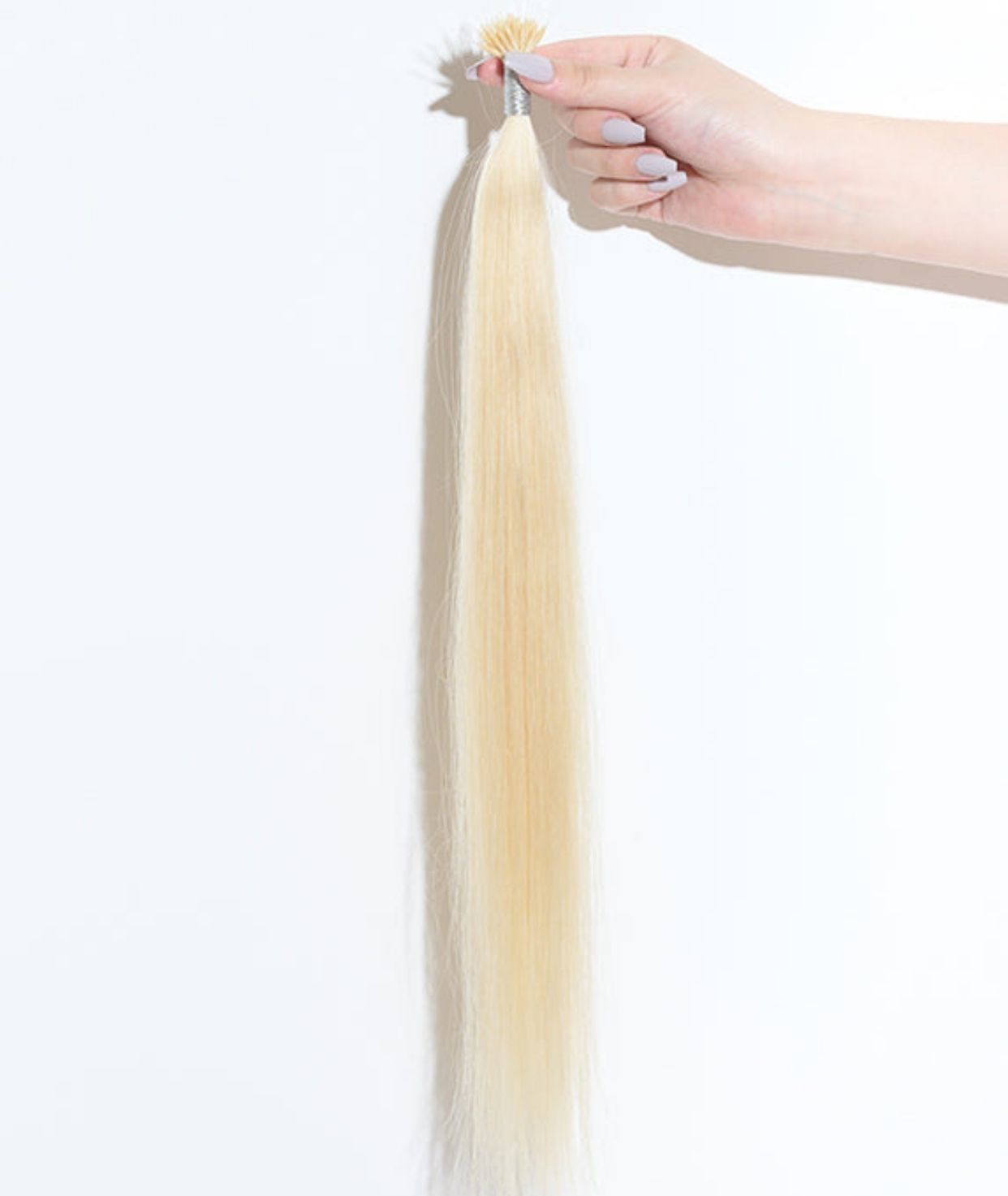 #613 Platinum Blonde Nano Tip Hair Extensions