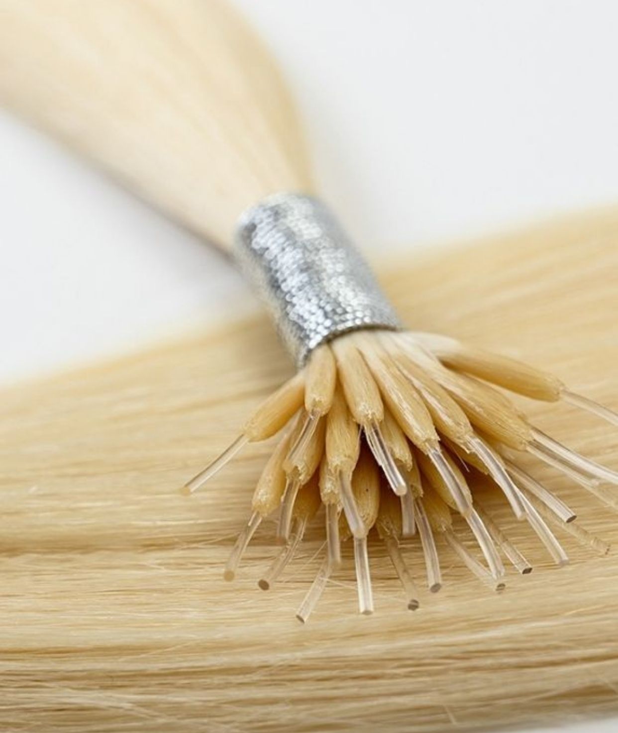 #613 Platinum Blonde Nano Tip Hair Extensions