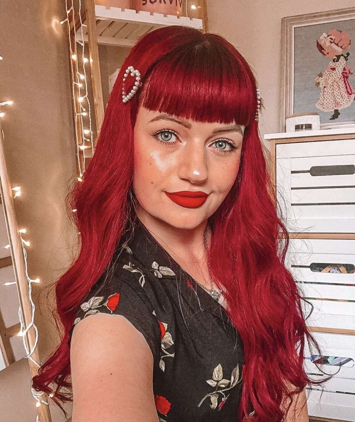 #6R Red Butterfly Genius Weft Extensions