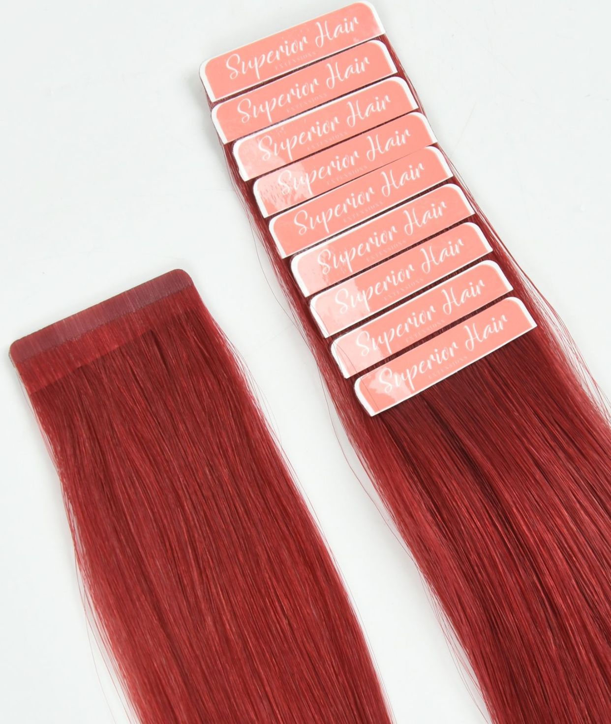 #6R Red Nano Tip Hair Extensions