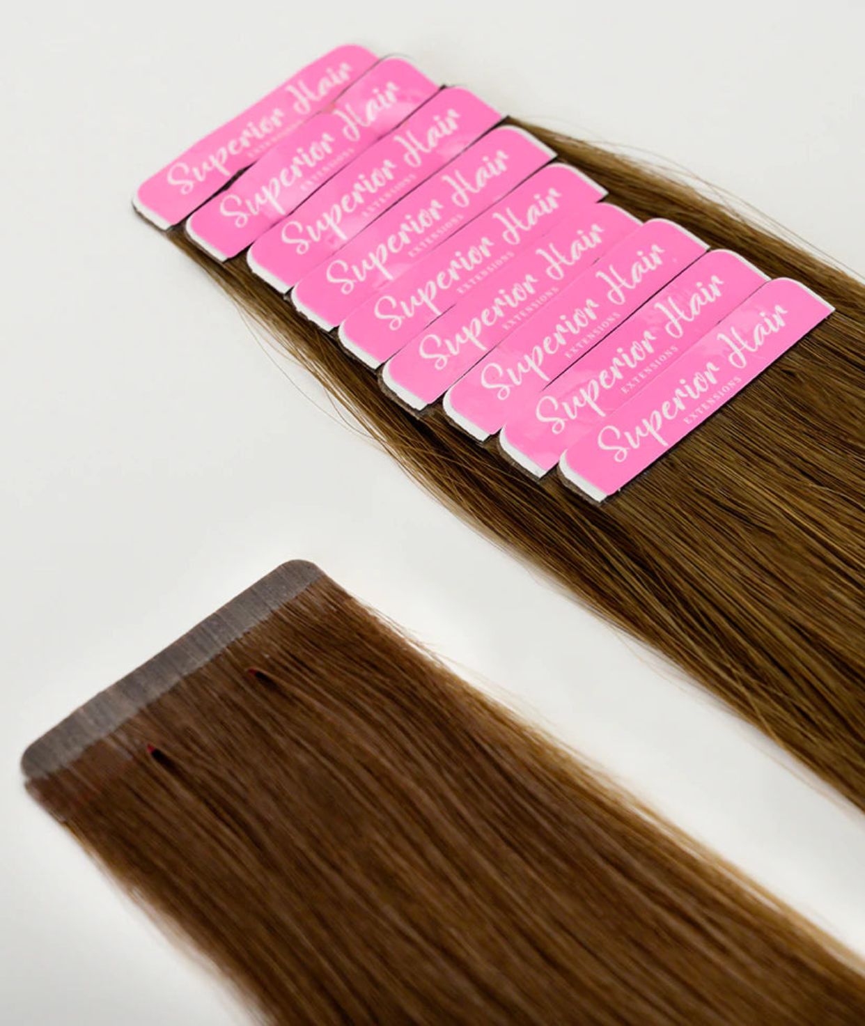 #6 Chestnut Brown Seamless Tape In Extensions