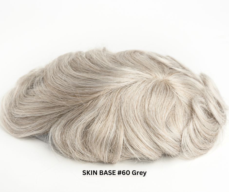 #60 Gray Skin Base Hair System