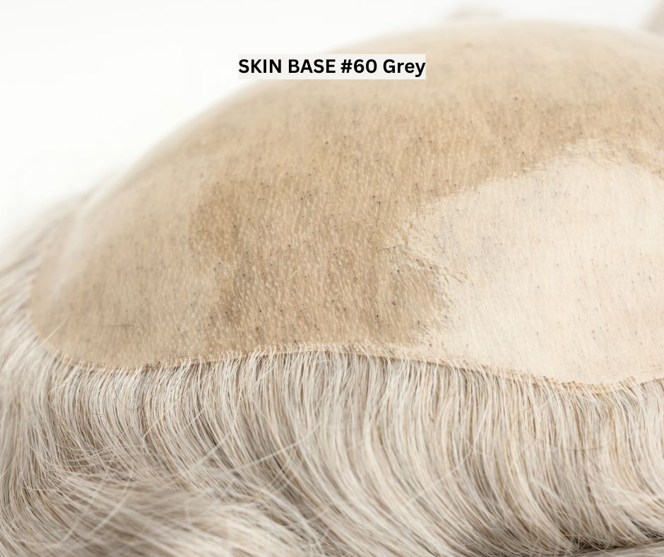 #60 Gray Skin Base Hair System