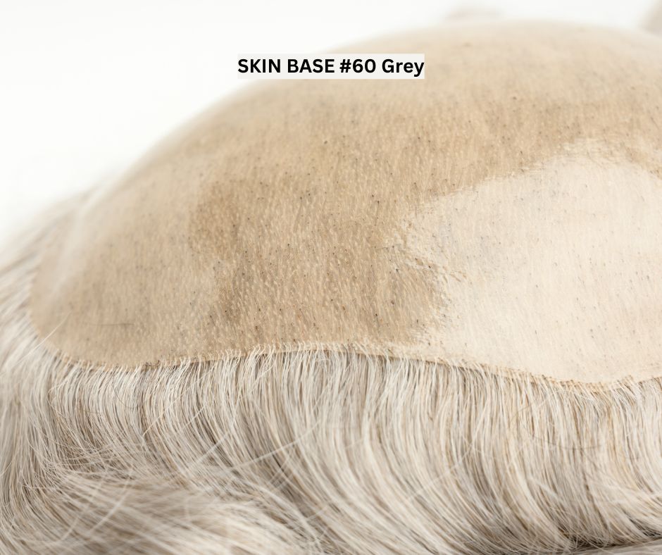 #60 Grey Skin Base Hair System