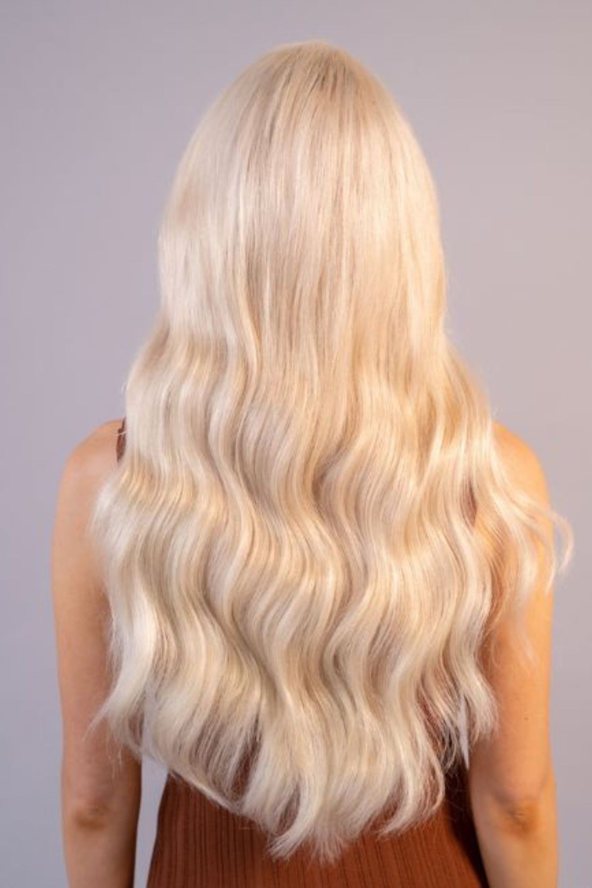 #60 Whitest Ash Blonde Seamless Clip In Hair Extensions