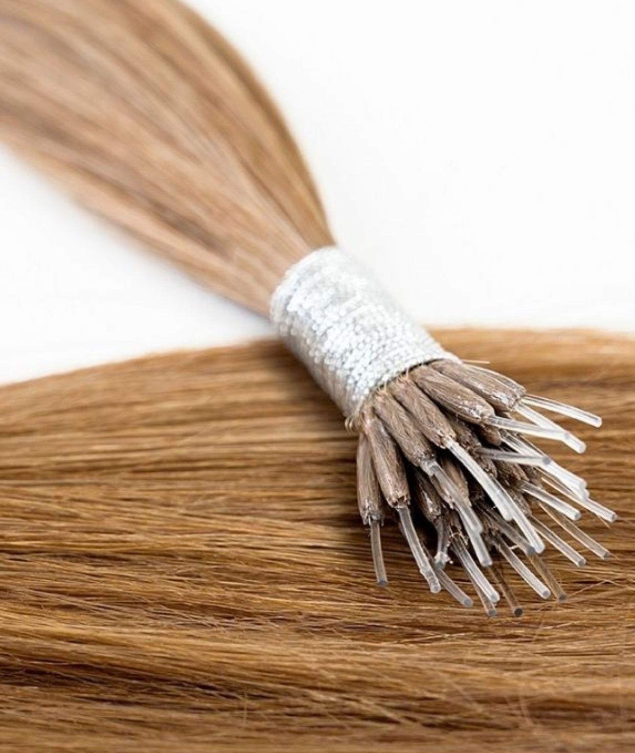 #8 Natural Light Brown Nano Tip Hair Extensions