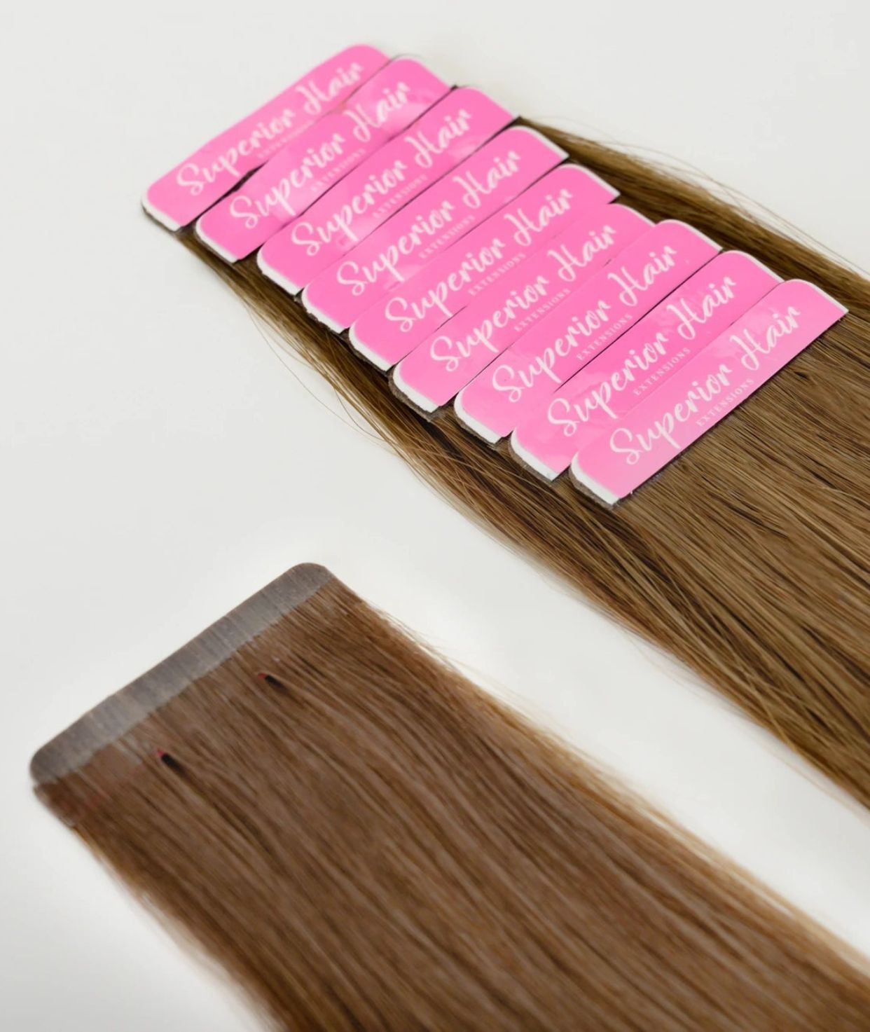 #8 Natural Light Brown Seamless Tape In Extensions
