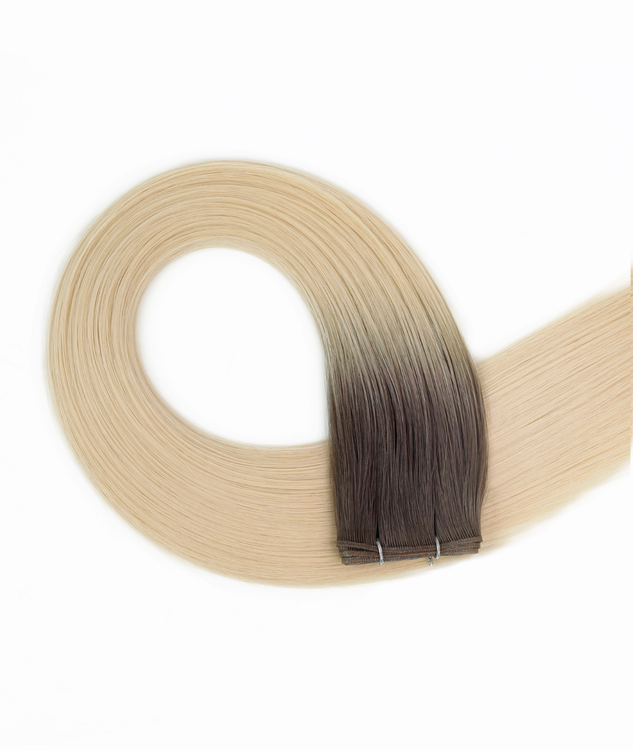 #Arctic Blonde Balayage Genius Weft Extensions