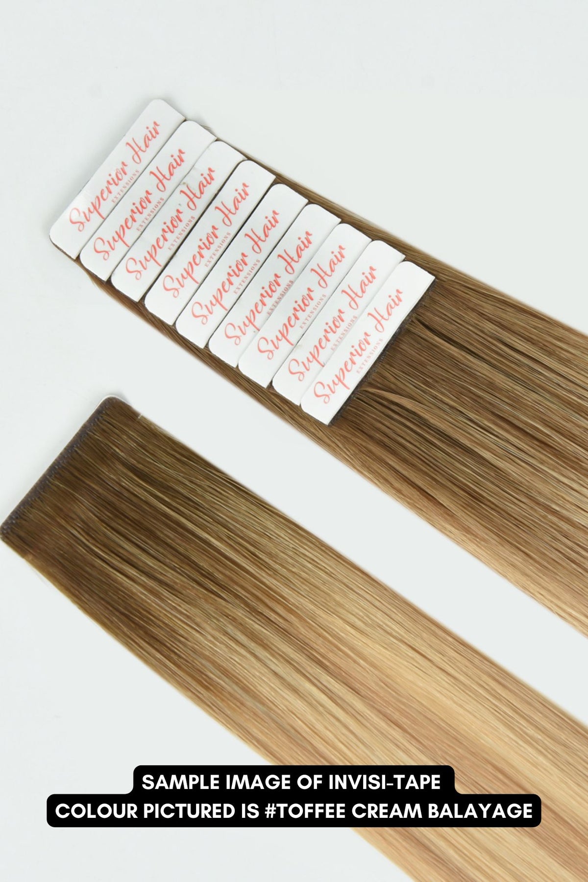 #4A Ash Brown Invisi Tape Hair Extensions