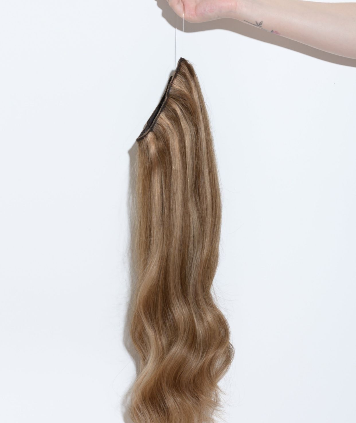 #Chestnut Brown Highlights Classic Halo Hair Extensions
