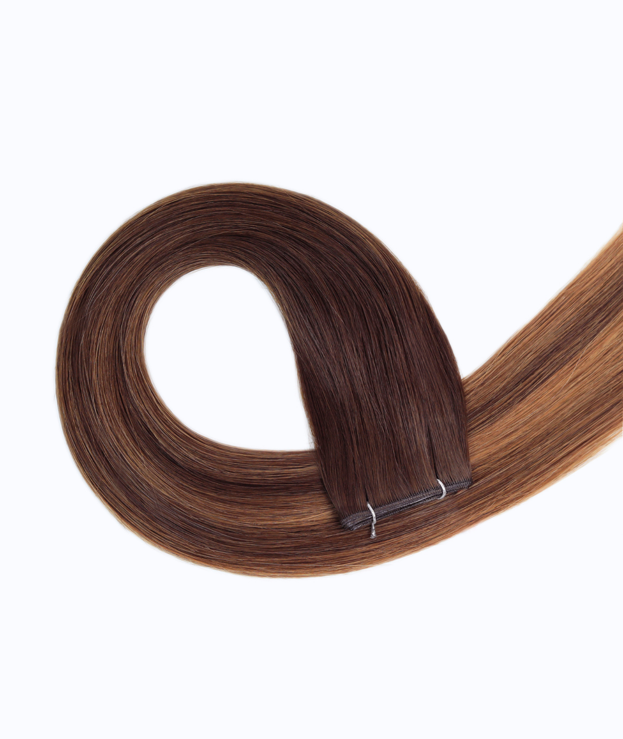 #Chocolate Brown Balayage Genius Weft Extensions