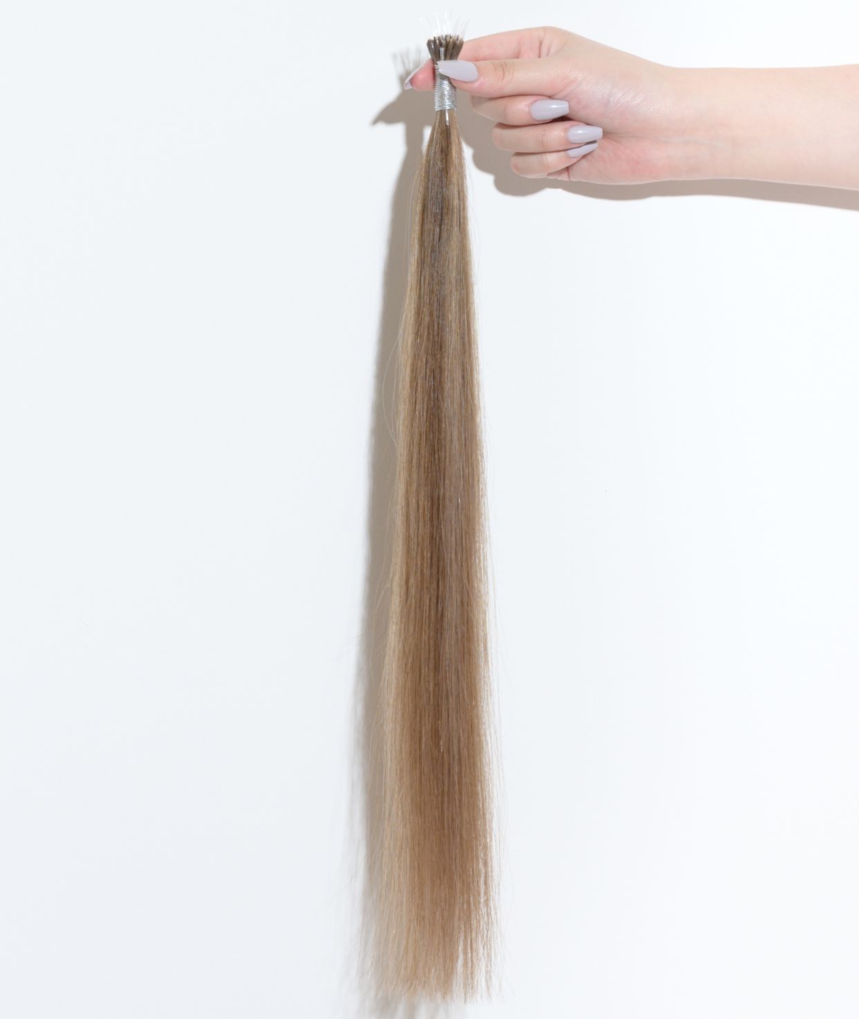 #Chestnut Brown Highlights Nano Tip Hair Extensions