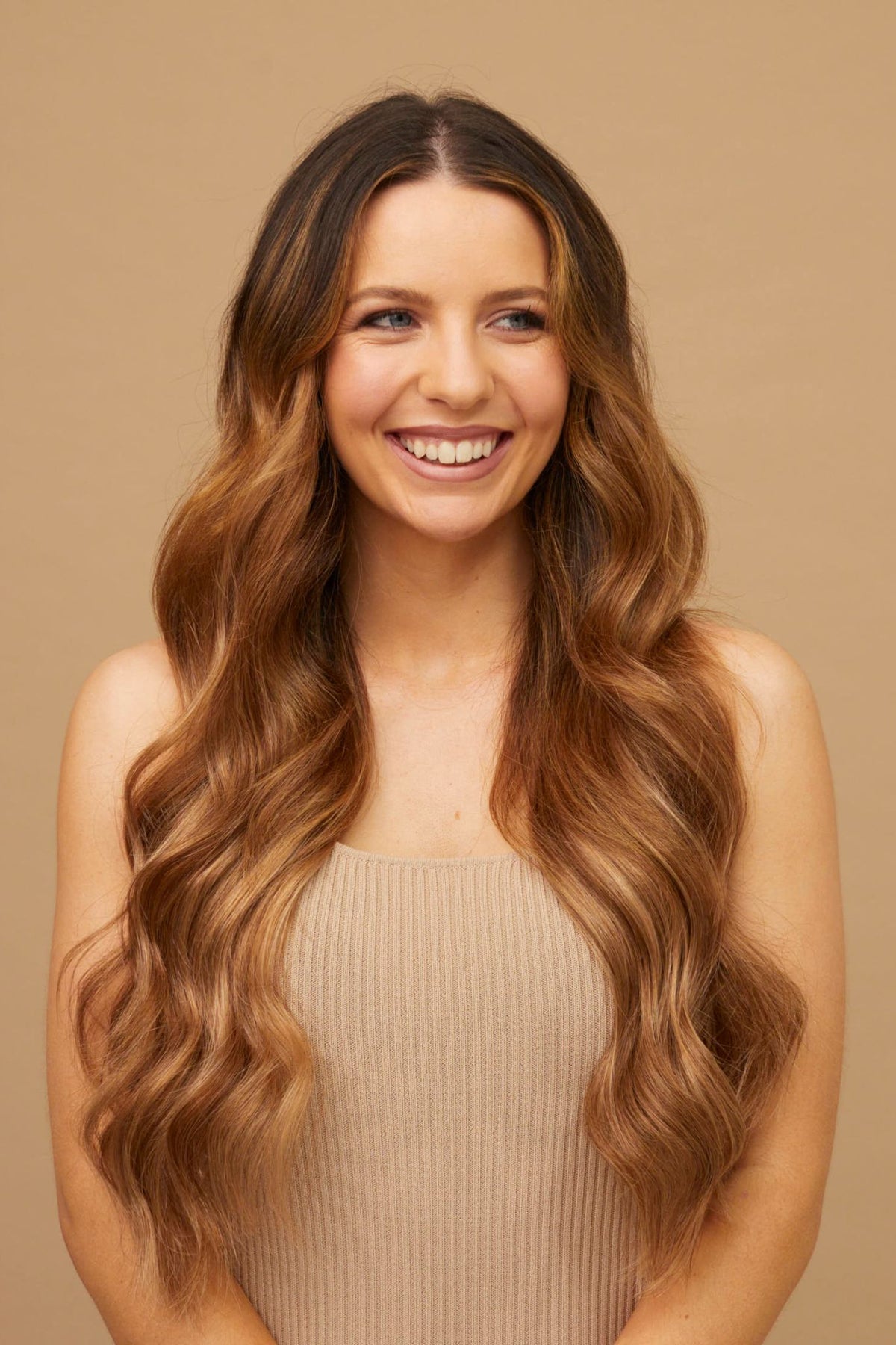 #Chestnut Brown Highlights Genius Weft Extensions