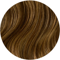 #Chestnut Brown Highlights Messy Bun