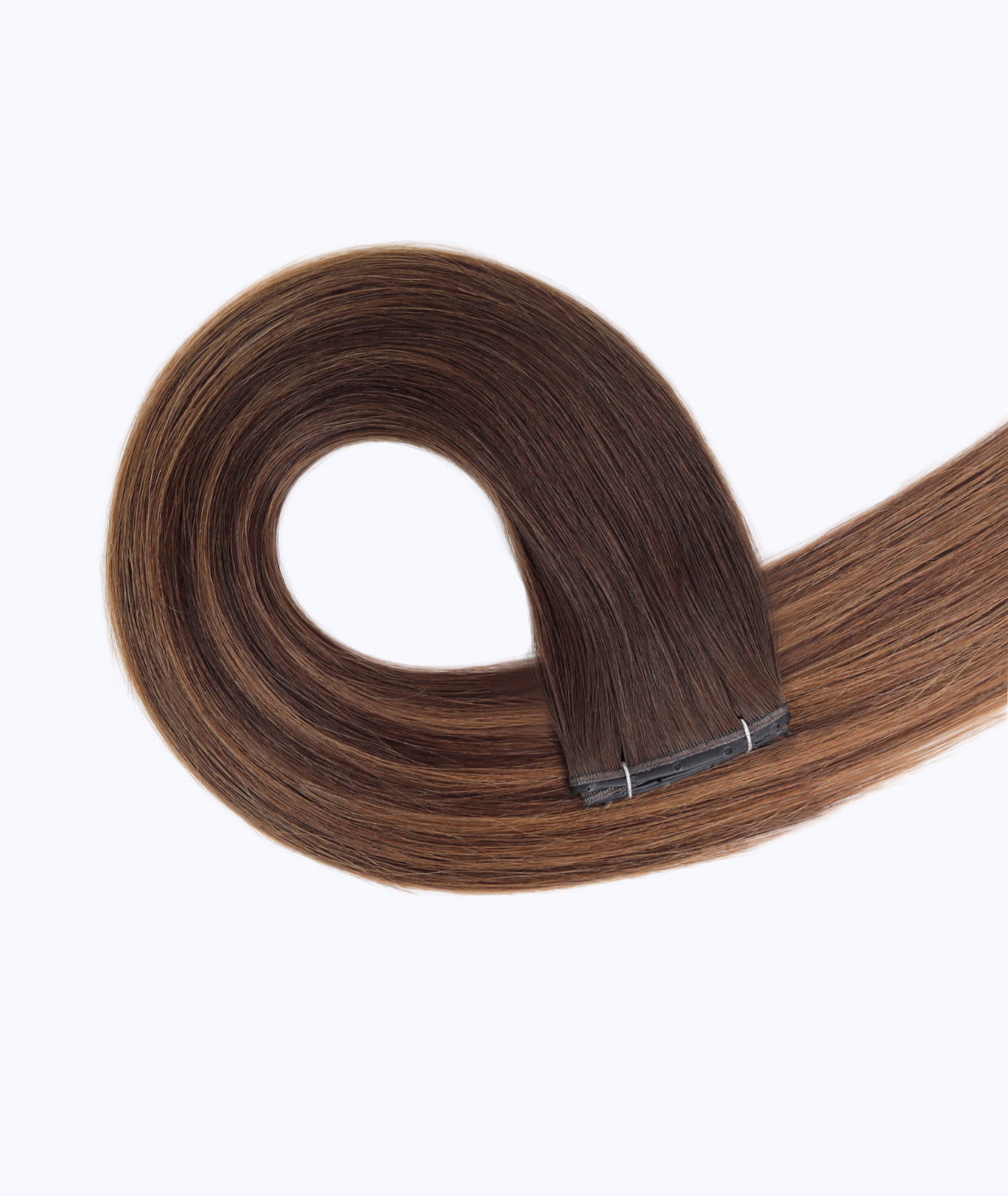 #Chocolate Brown Balayage Butterfly Genius Weft Extensions