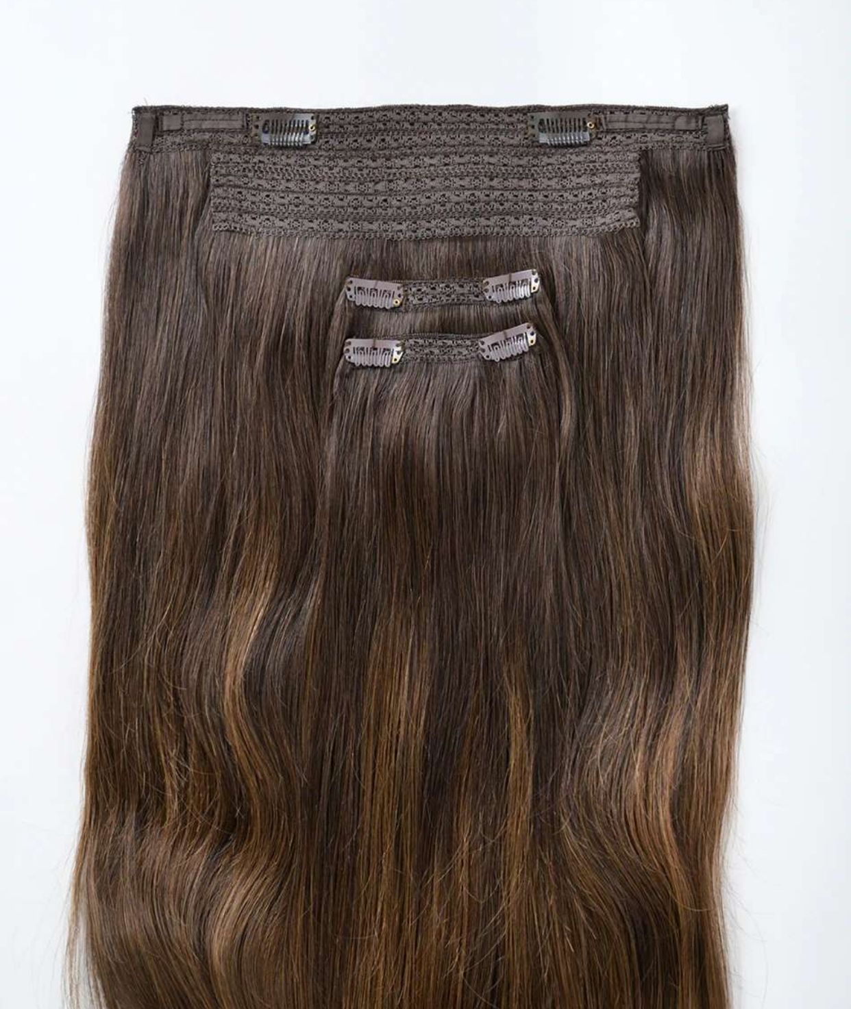 #Dark Brown Balayage Classic Halo Hair Extensions