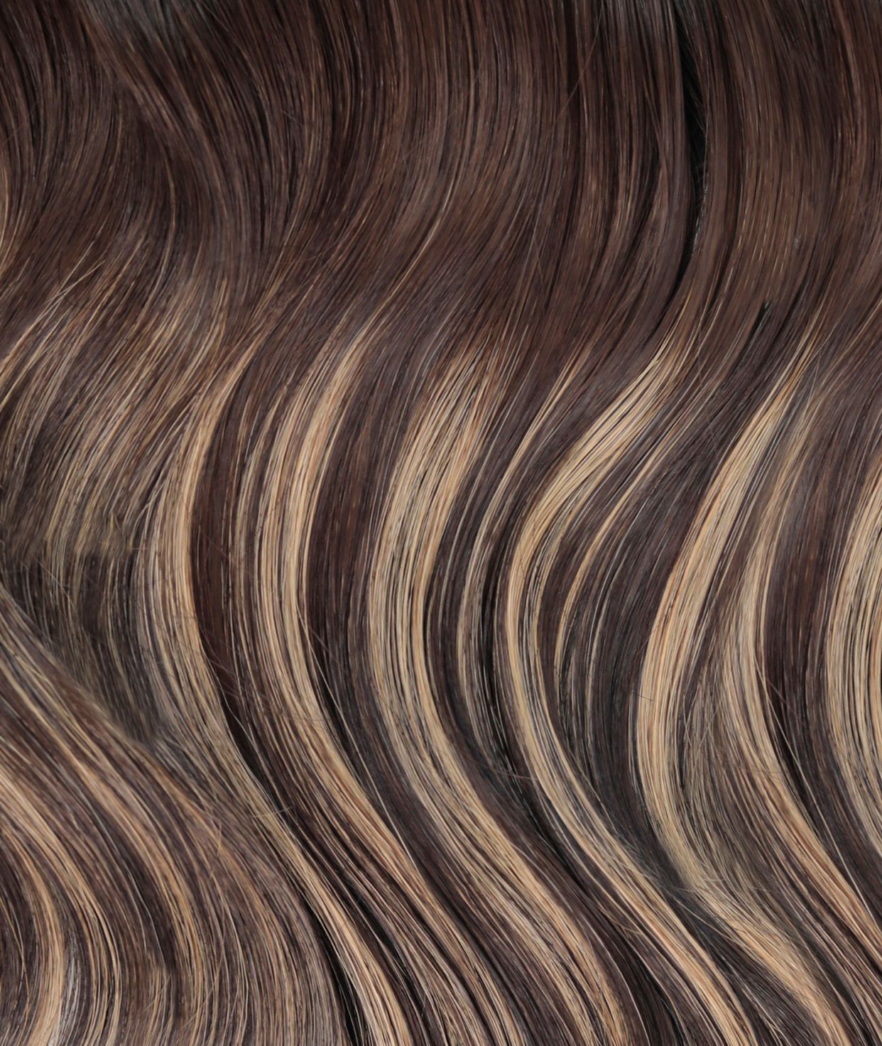 #Dark Ash Brown Balayage Invisi Butterfly Weft Hair Extensions