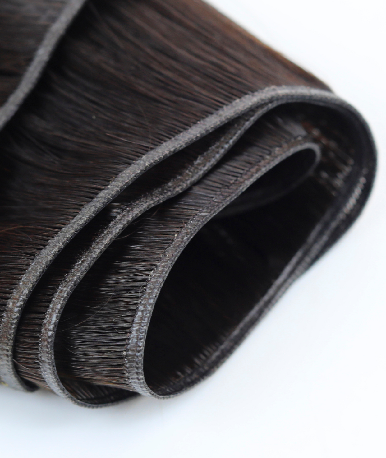 #Dark Ash Brown Balayage Genius Weft Extensions