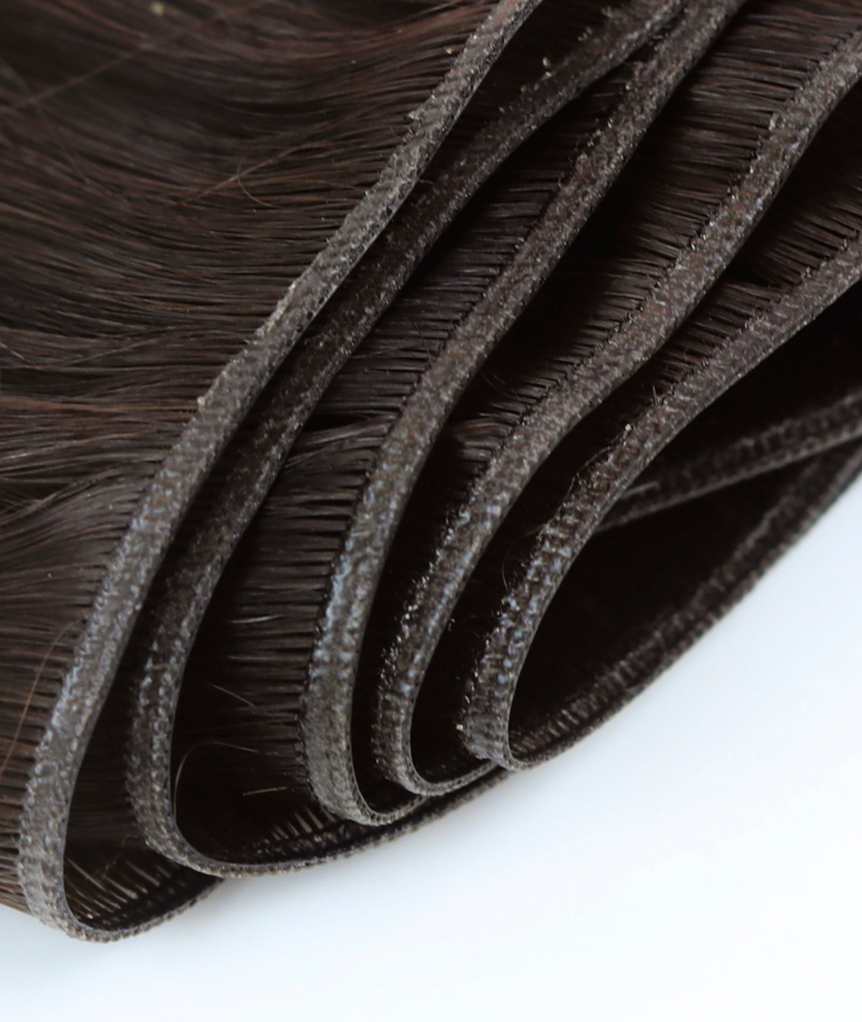 #Dark Ash Brown Balayage Genius Weft Extensions