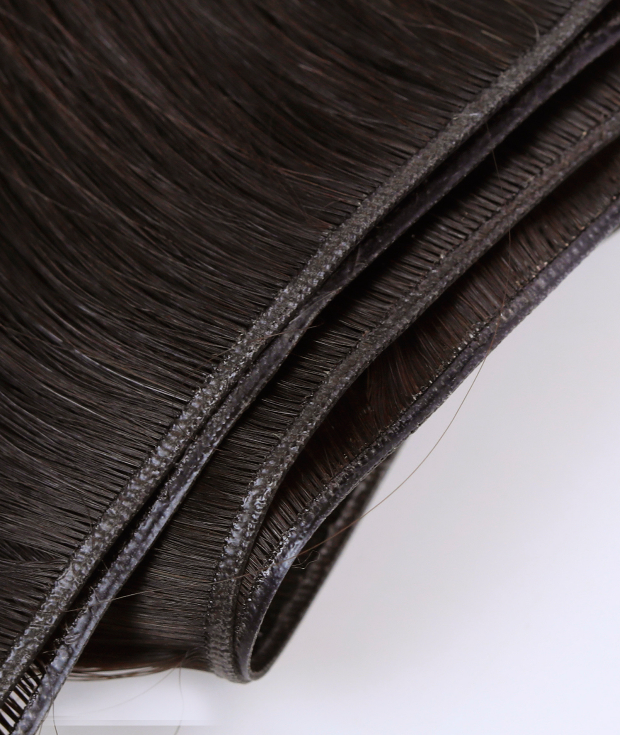 #Dark Ash Brown Balayage Genius Weft Extensions
