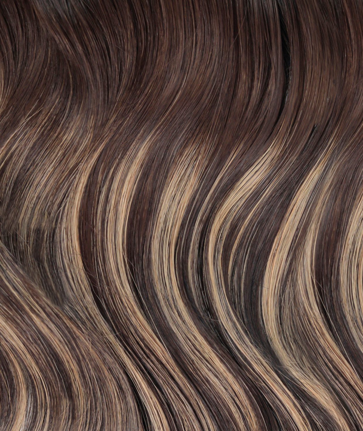 #Dark Ash Brown Balayage Butterfly Genius Weft Extensions