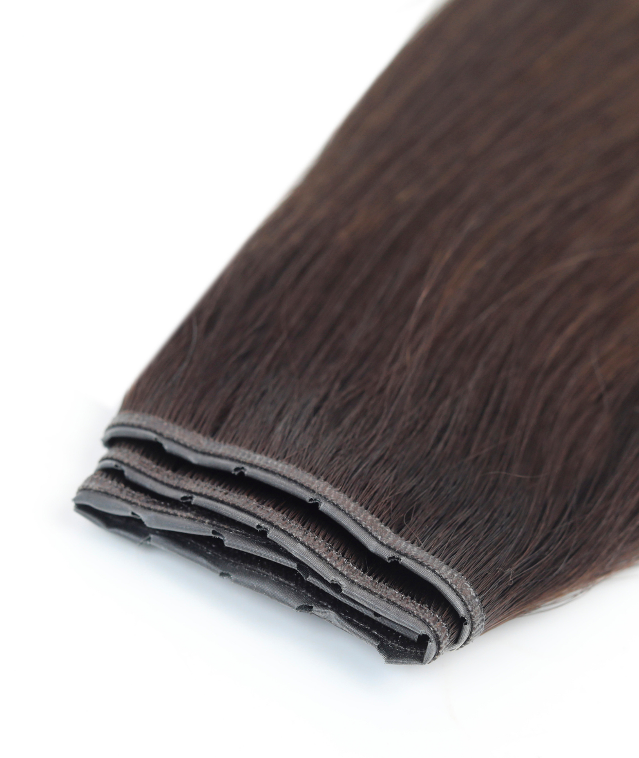 #Dark Ash Brown Balayage Butterfly Genius Weft Extensions