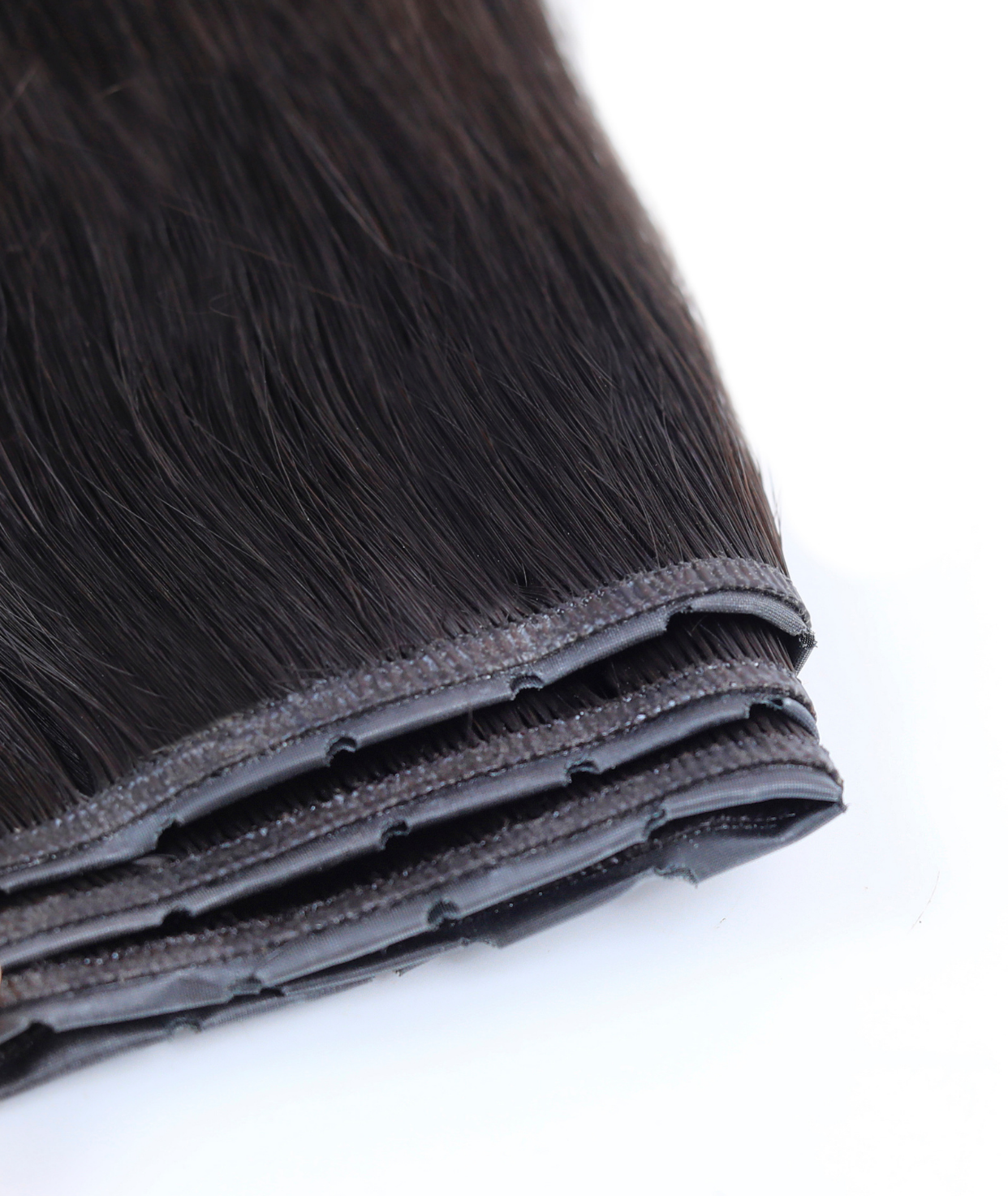 #Dark Ash Brown Balayage Butterfly Genius Weft Extensions