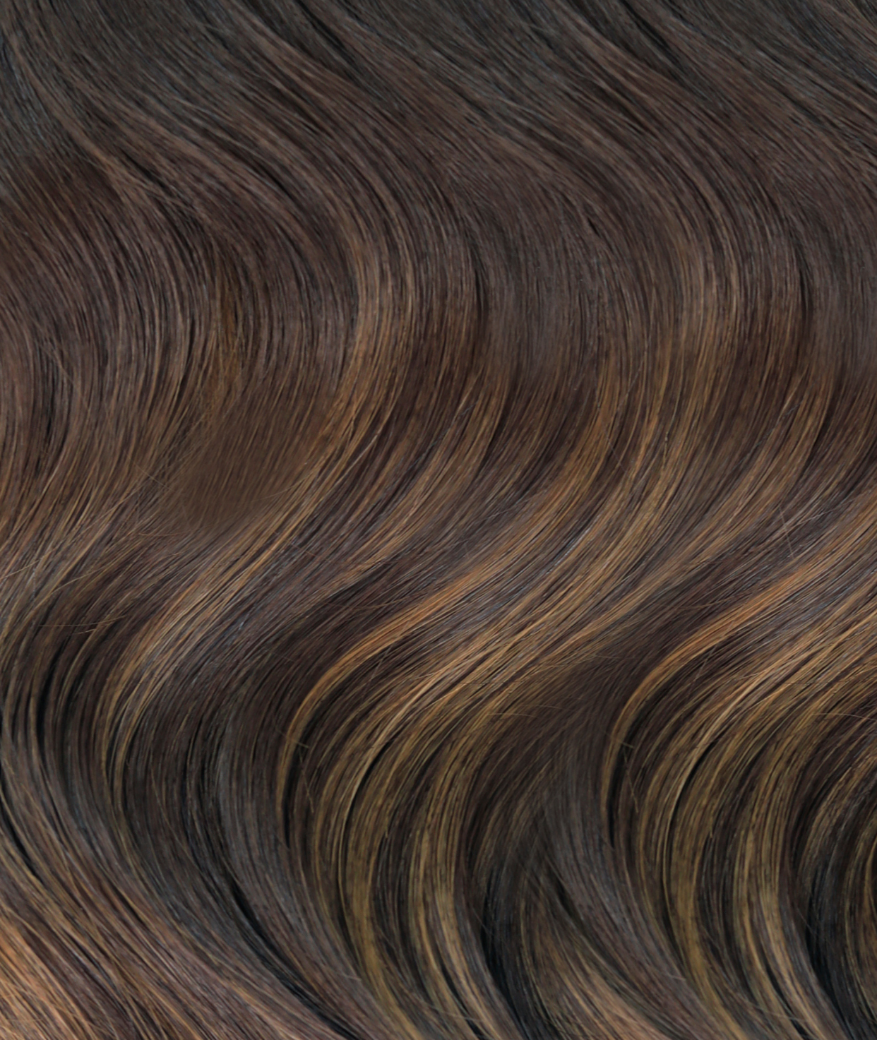 #Dark Brown Balayage Butterfly Genius Weft Extensions