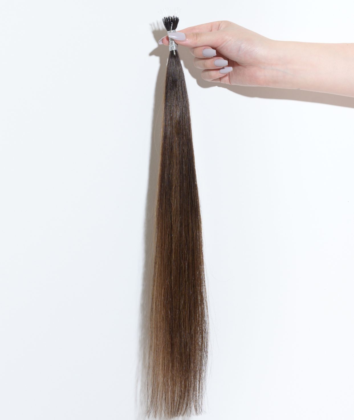 #Dark Brown Balayage Nano Tip Hair Extensions